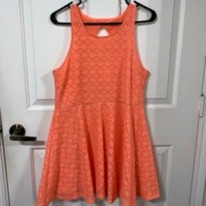 Coral Aeropostale Cut-Out Dress